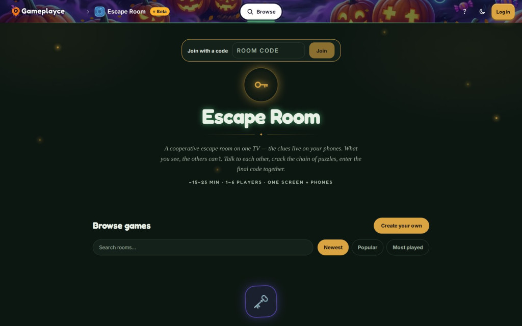 Escape Room on gameplayce.io